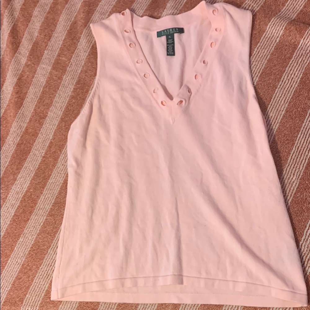 Ralph Lauren Pink Sleeveless Tank Top